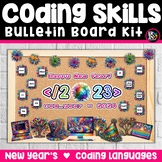 New Year 2024 Coding Bulletin Board Kit Computer Lab Decor