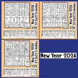 New Year 2024 Coloring Page Activities Bulletin Board Craf