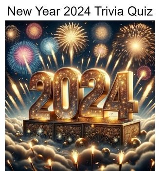 Preview of New Year 2024 Fun Trivia: Easel and PDF Activity #toast23