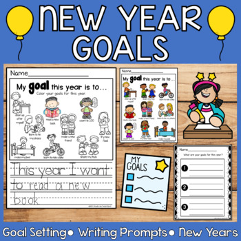 Preview of New Year 2024 Goals | Goal Setting | Resolutions | Writing Prompts