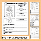 New Year 2024 Goals and Resolution Writing Activities Revi