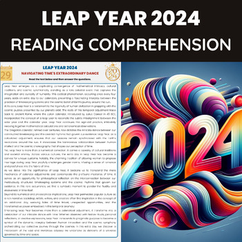 Preview of Leap Year 2024 Reading Comprehension Passage for Leap Day