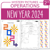 New Year 2024 Math Mystery Picture Grade 2 Additions Subtr