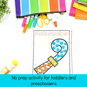 New Year 2024 No Prep Dot Marker Pictures for Preschool and Toddlers