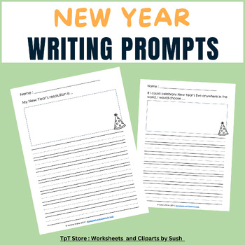New Year Goals 2024 | New Year Resolutions | Writing Prompts | TPT