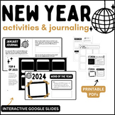 New Year 2024 | SEL Journal Prompts and Activities Middle 