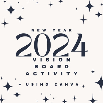 Preview of New Year 2024 Vision Board Activity (Canva)