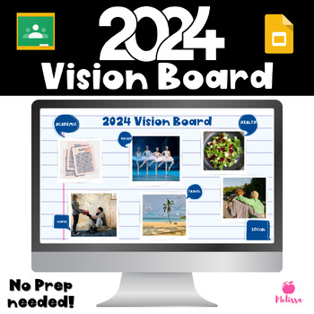 Preview of New Year 2024 Vision Board, New Year Vision Board, New Year Goal Setting,