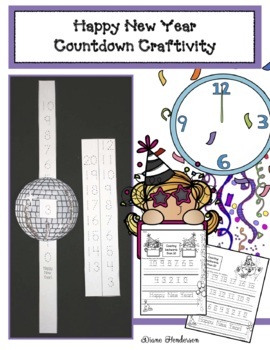 Preview of New Year Activities Counting Backwards Happy New Year Countdown Craft