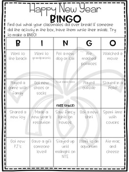 New Year Activities Freebie by Taking on Second | TPT