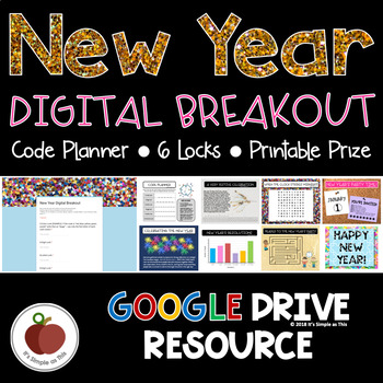 Preview of New Year Activities - New Year Escape Room - New Year Breakout - Digital