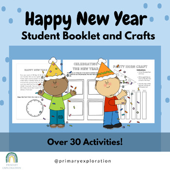 Preview of New Year Activity Booklet and Crafts for Primary - Over 50 Activities