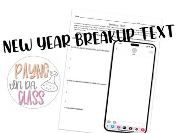Preview of New Year Activity- Breakup Text