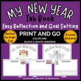 New Year Activity - My New Year Tab Book - K-3 Reflection 