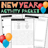 New Year Activity Packet {Word Search, Goals, & Reflection}