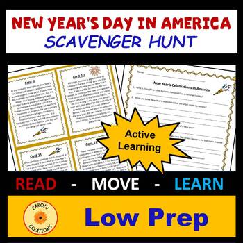 Preview of New Year Activity Scavenger Hunt with Easel Option