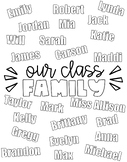 Editable Classroom Family Color Sheet
