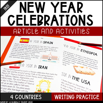 Preview of New Year Celebrations Around the World - New Year Traditions Writing Activities