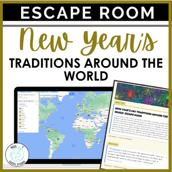 Preview of New Year celebrations Around the World Activity: Escape Room and Map