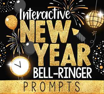Preview of New Year Bell Ringers (Interactive Writing Prompts)