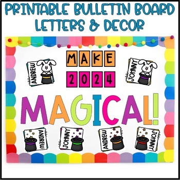 Blue Glitter Bulletin Board Letters – Printable Classroom Decor