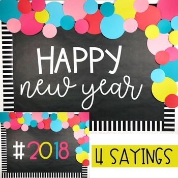 New Years Bulletin Board or Door Kit - 2020 Resolutions Craftivity