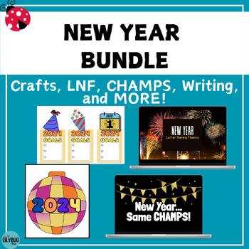 Preview of New Year Bundle // Crafts, Writing, CHAMPS and MORE!