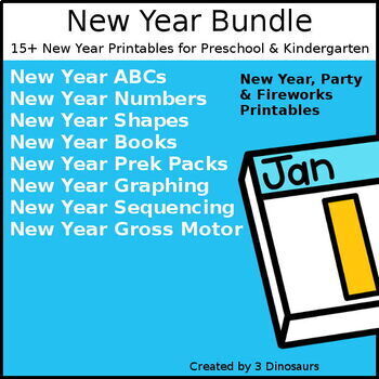 Preview of New Year Bundle for Preschool and Kindergarten