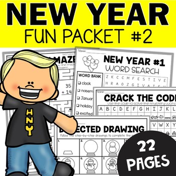 Preview of New Year Busy Packet  - Fun Work January 1st 2nd Winter Morning Worksheets