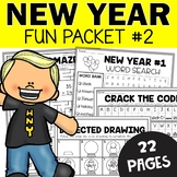 New Year Busy Packet  - Fun Work January 1st 2nd Winter Mo