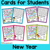 New Year Cards for Students - Editable in color & black an