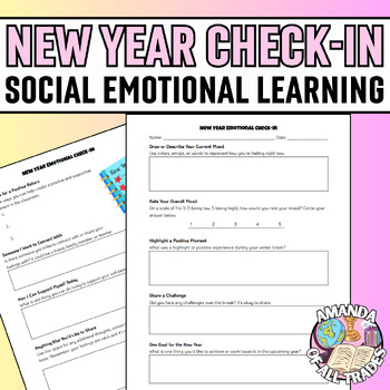 Preview of New Year Check-In Worksheet for Social-Emotional Learning (SEL) and Reflection