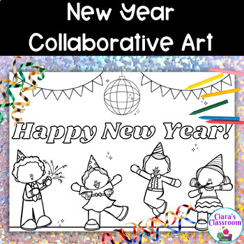 Preview of New Year Collaborative Art - Coloring Project