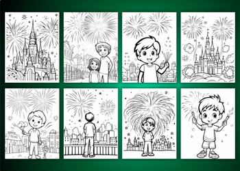 Preview of New Year Coloring Page