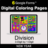 New Year: DIVISION 3-Digit by 1-Digit - Google Forms | Dig