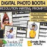 New Year Digital Photo Booth Writing Prompts - Distance Learning