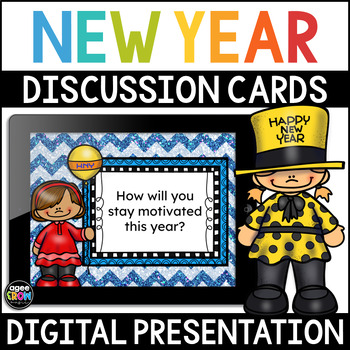 Preview of New Year Discussion Cards for Morning Meetings | Printable and Digital Resources