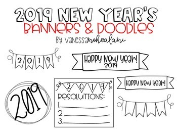 Preview of New Year's Banners and Doodles!