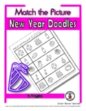 New Year Doodles - Print, Answer & Color Worksheets - 5 Pages
