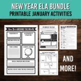 New Year ELA Activity Bundle | January Writing, Grammar, &