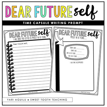 Preview of New Year & End of Year Writing Prompt- Dear Future Self...