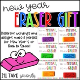 New Year Eraser Gift Tag