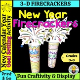 New Year Firecrackers: 2024 Goal Setting 3-D Art & Writing