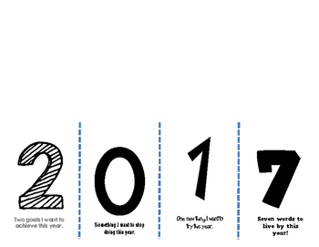 Preview of New Year Flap Book