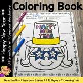 New Years Coloring Pages with Differentiated Seasonal Vocabulary