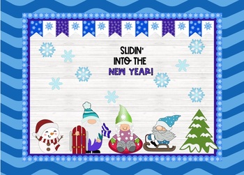 Preview of New Year Gnomes |  January Classroom Decor | Gnome Bulletin Board