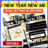 New Year Goal Setting worksheet editable ( New Year New Me