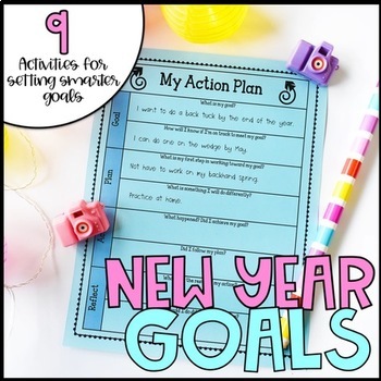 Preview of New Year Goals and Activities | Print and Digital