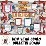New Year Goals Kit Bulletin Board, New Year Goals Decor