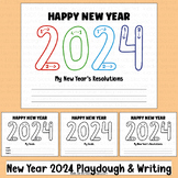 New Year Goals Playdough Mats Resolutions Writing Activiti